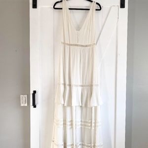 Free People White Chiffon Dress